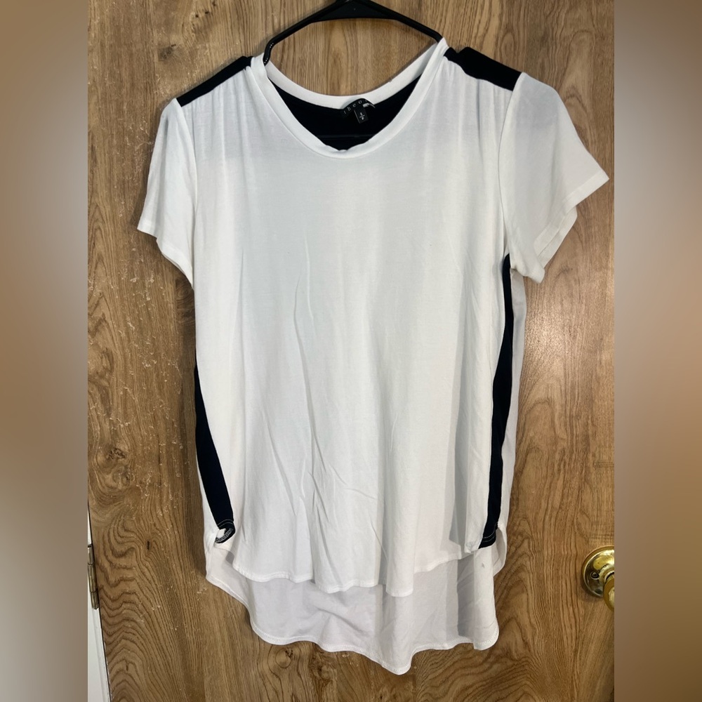 Color Block White And Black Theory S Shirt